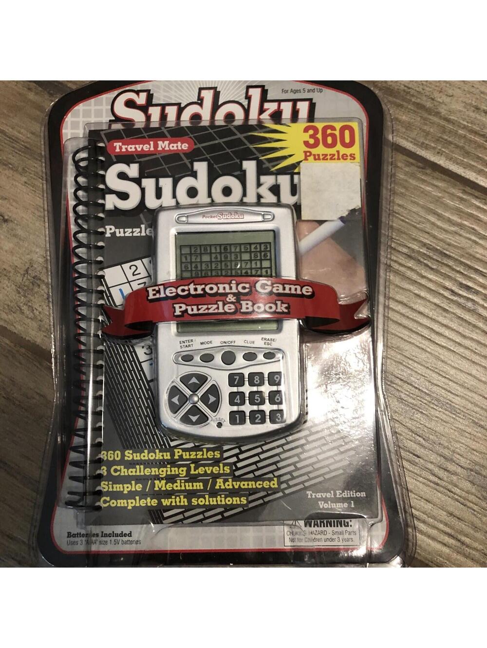 Sudoku Pocket Electronic Game Puzzle Travel Edition 360 Puzzles  New